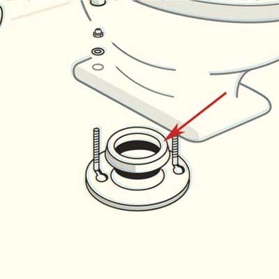 A toilet's wax ring.