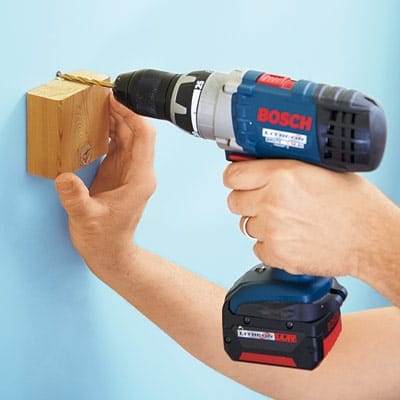 Drilling perpendicular holes in wall