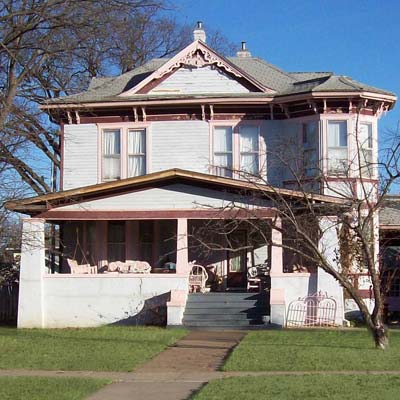 A two-story house in Oklahoma