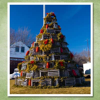 Christmas tree made of lobster traps