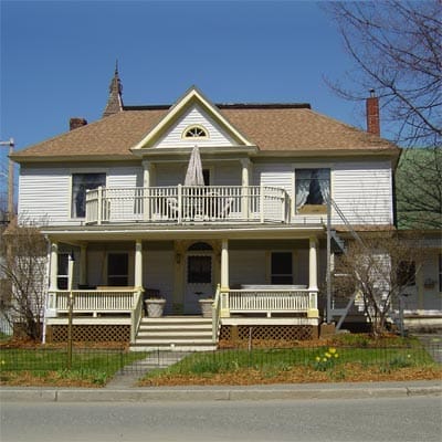 A two-story house in Vermont