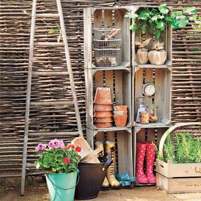 Wooden crates used for storage