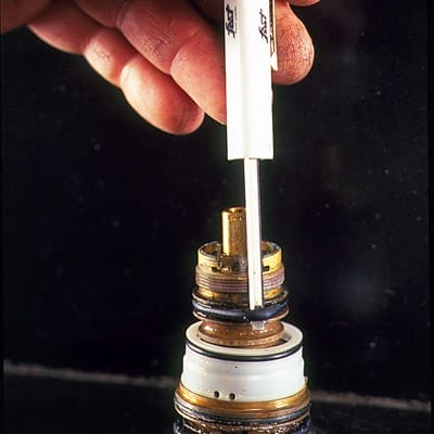 The faucet o-rings are replaced