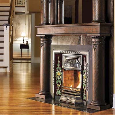 A fireplace