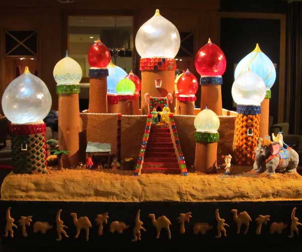 Aladdin's Castle as a gingerbread house