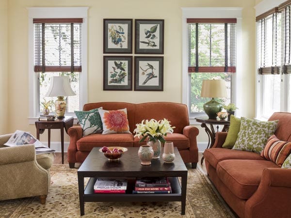 A decorated family room