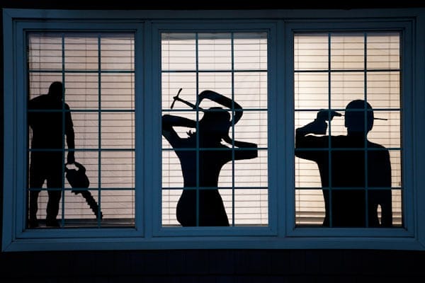 Window Silhouette Halloween decoration.
