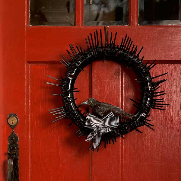 Gothic wreath Halloween decoration.