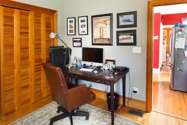 Home office area off the kitchen.