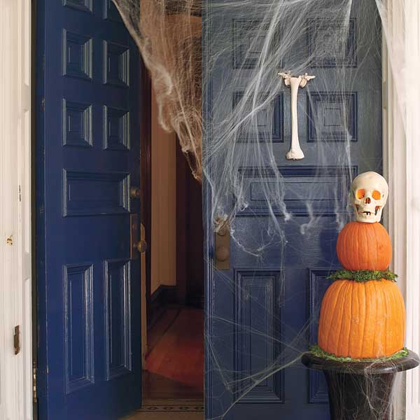Bone door knocker Halloween decoration.