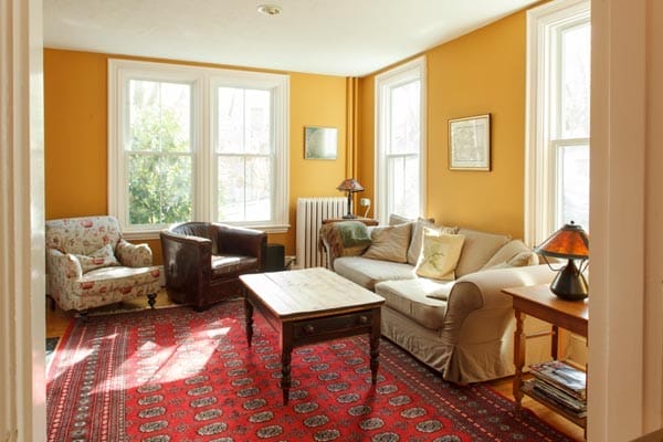 Living room with ample seating.