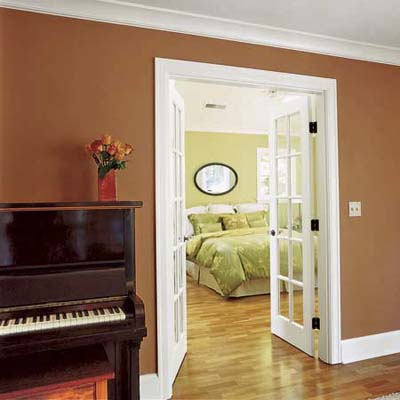 Interior doors to the guest suite
