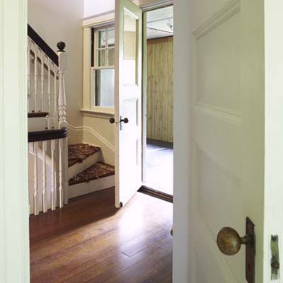 Back stairs providing only access to house's third floor.