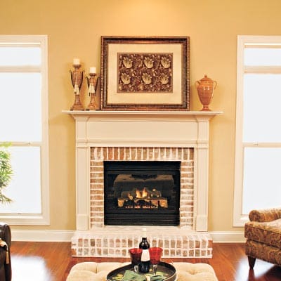 Wood mantel