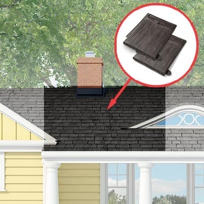 Realistic polymer cedar shake roofing material in natural wood-like texture.