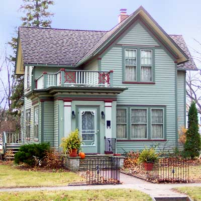 A two-story house in Wisconsin