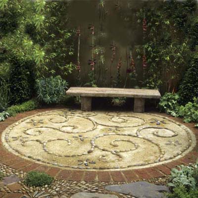 An image of a stone carpet mosaic.