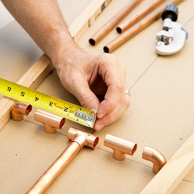 Measuring cooper components.