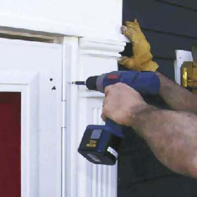 drilling in a new storm door