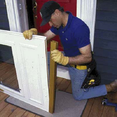 installing a storm door expander sweep
