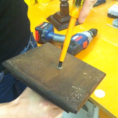 assembling the pieces of the candlestick