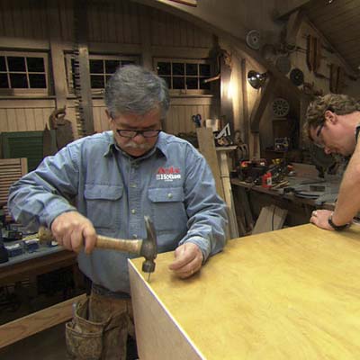 Adding the back to the bookcase