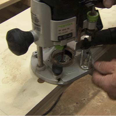Drilling the shelf holes