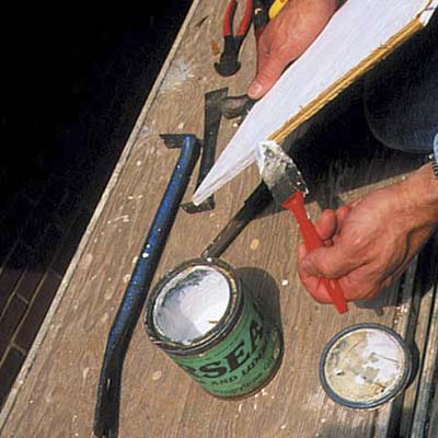 sealing the replacement soffit