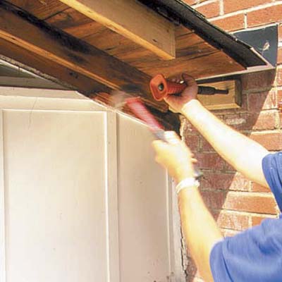 attaching the cleat for new fascia and soffit