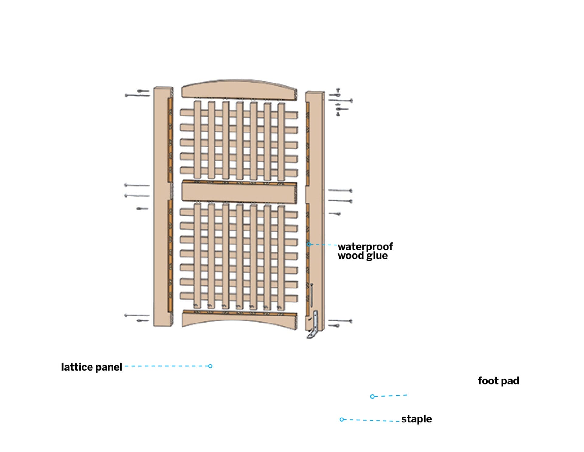 diagram of a lattice panel parts