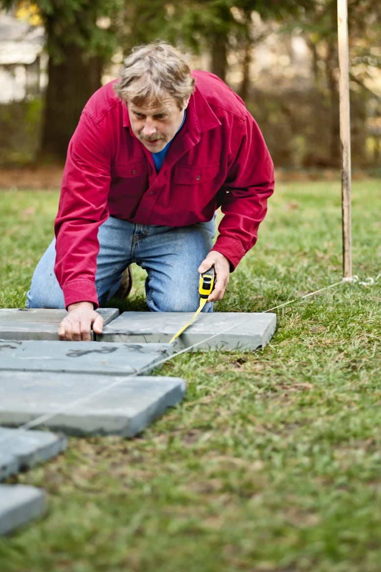 Measuring stone path