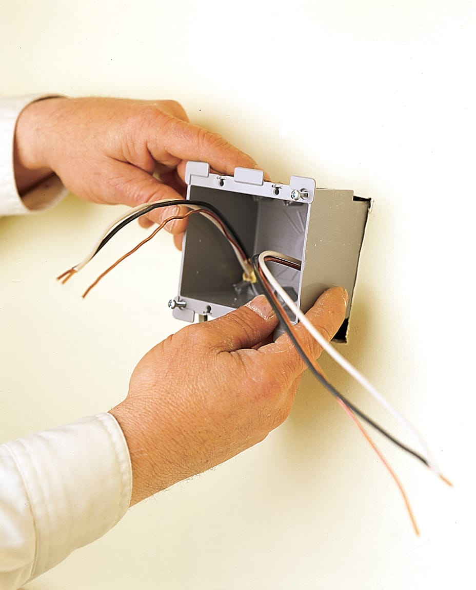 The fixtures and switches for the undercabinet lighting are wired.