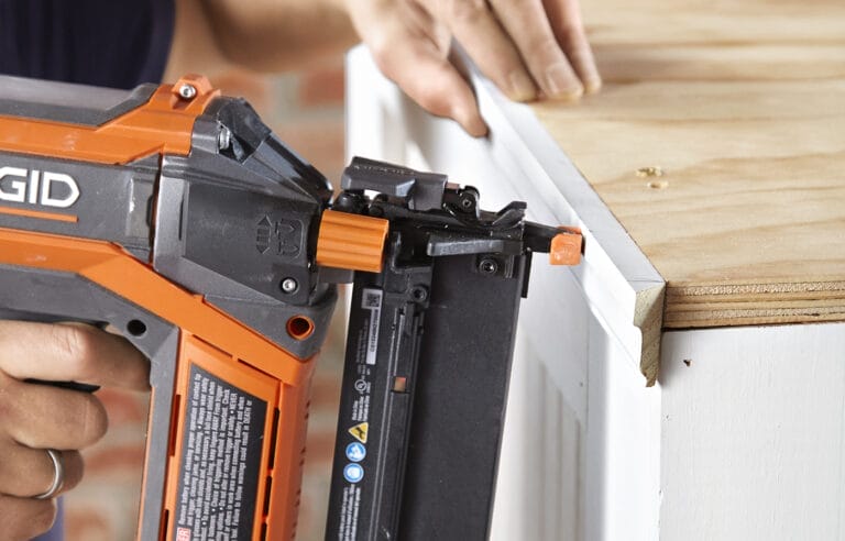 nailing in the panel molding to the plywood