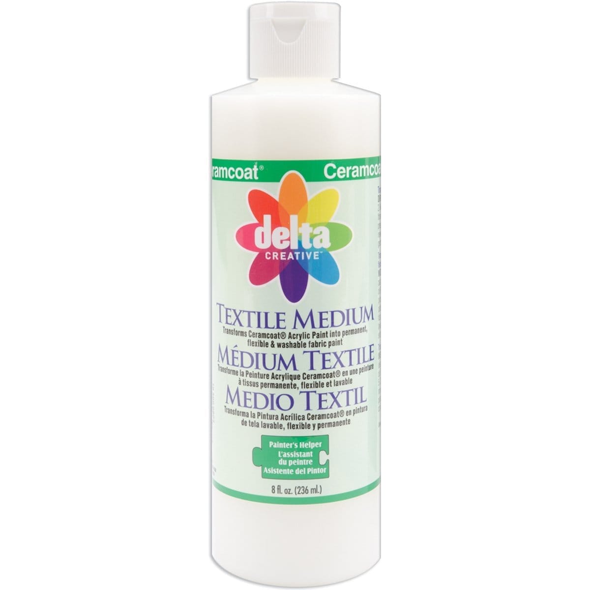 A bottle of textile paint