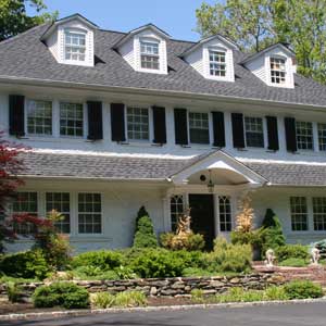 A large white house