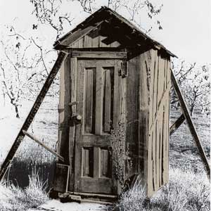 An outdoor restroom