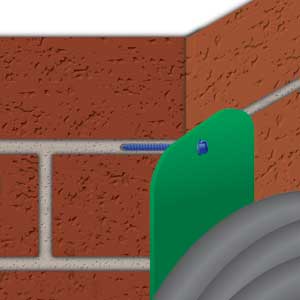 illustration of a sleeve anchor into brick
