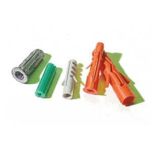 various plastic anchors