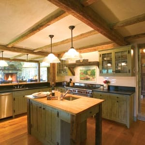 Kitchen island and cabinets