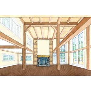 Rendering of the living hall
