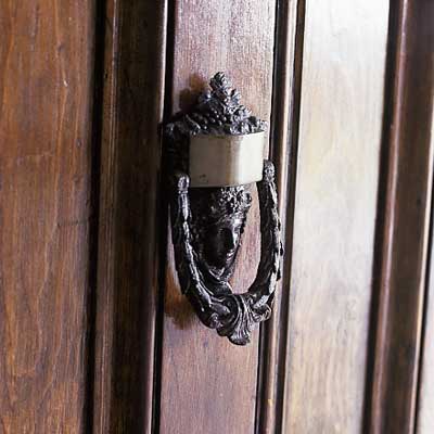 A vintage door knocker