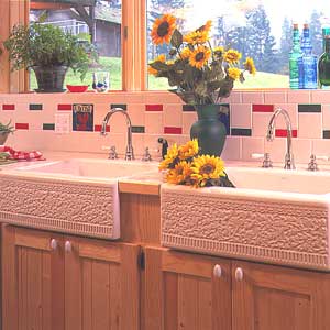 An image of mixed materials and textures in the kitchen.
