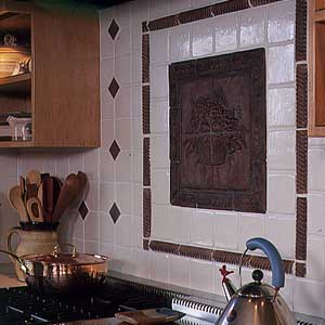 An image of ceramic and porcelain tile in a kitchen.