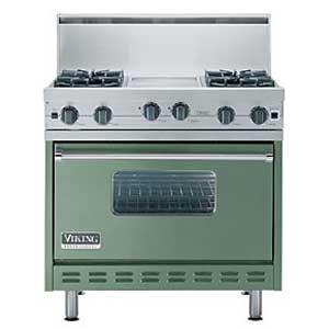 An image of an avocado green range.