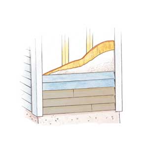illustration of what water-damaged siding looks like