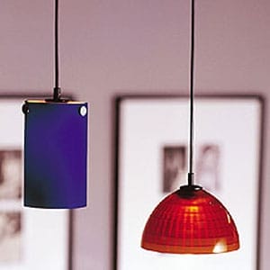 Two hanging lights with modern wiring