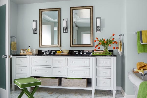 two mirrors over two sinks