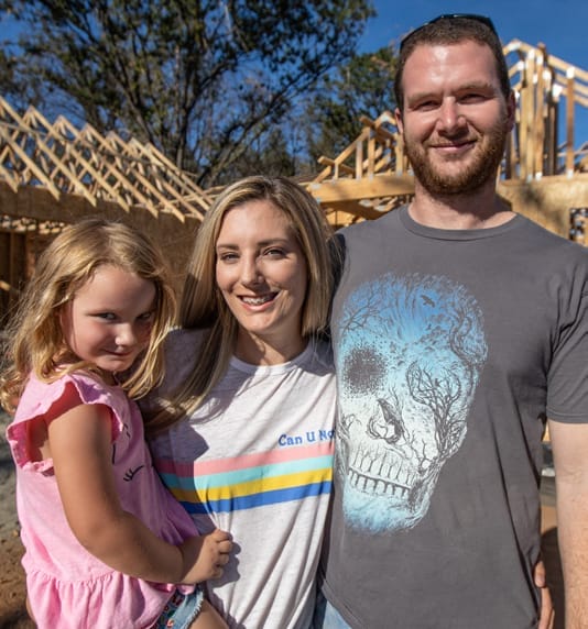 Joe and Avonlea Aurentz with their daughter.