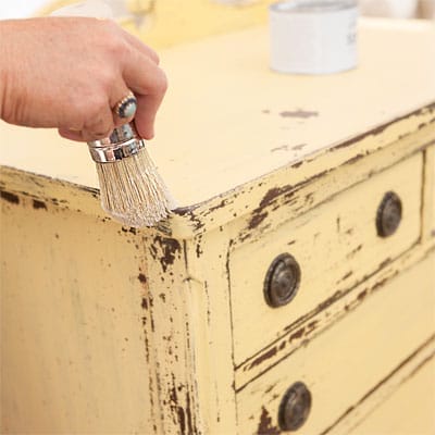 Sealing paint with wax.