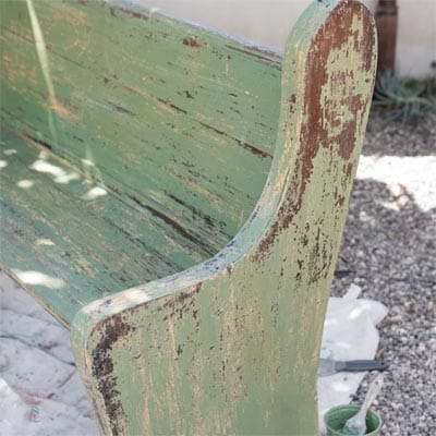 Chippy, Layered-Finish Patina on Furniture with finishing touches.